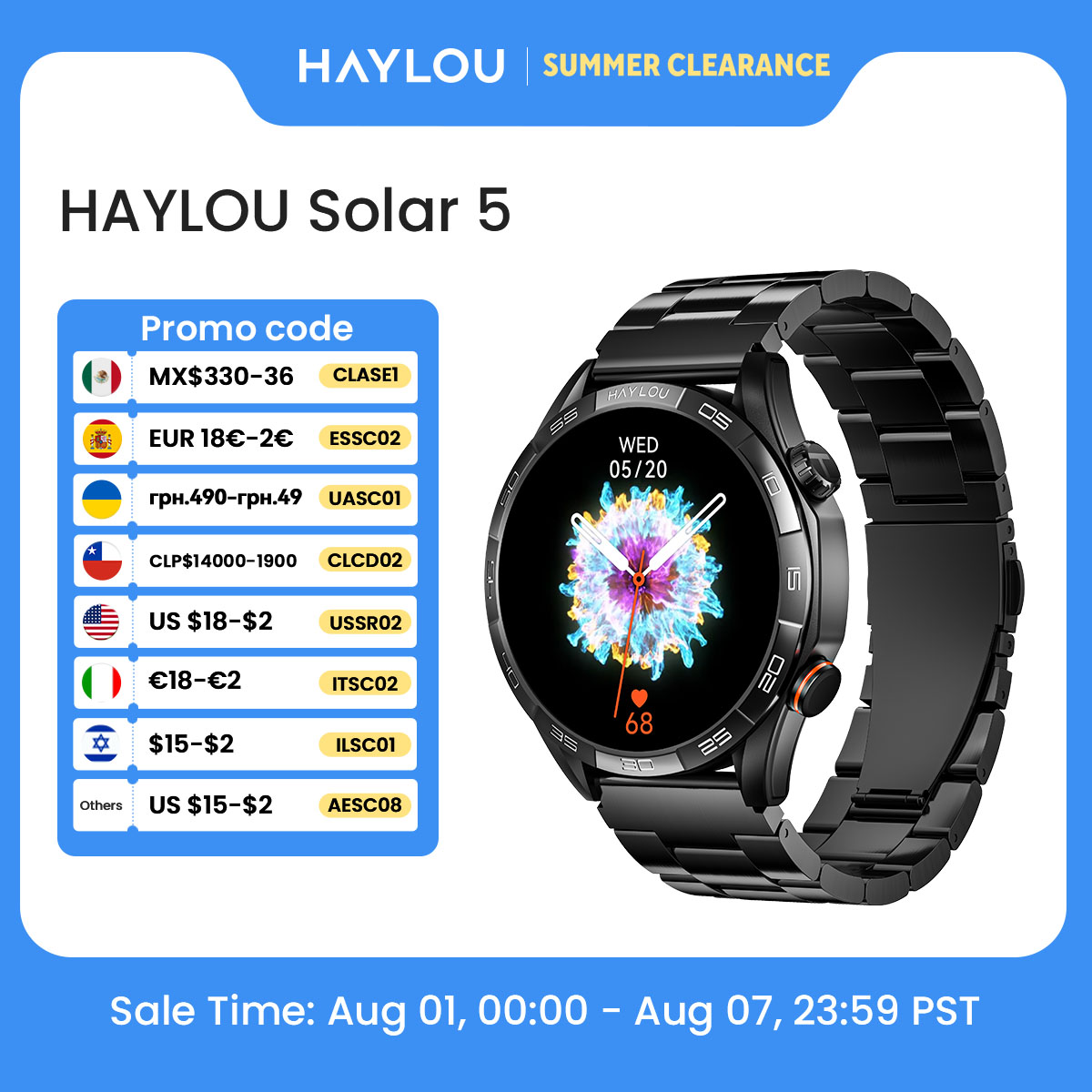 Hybrid Smartwatch - HAYLOU Solar 5 Jam Tangan Pintar