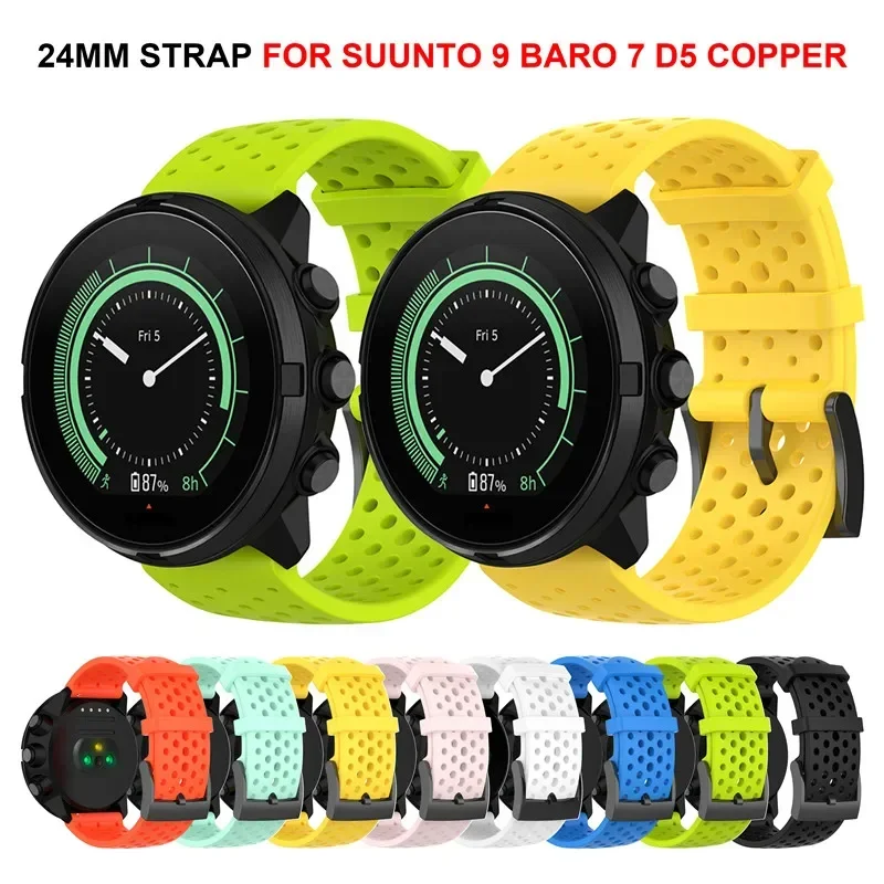 Hybrid Smartwatch - Tali Silikon 24Mm untuk SUUNTO 7