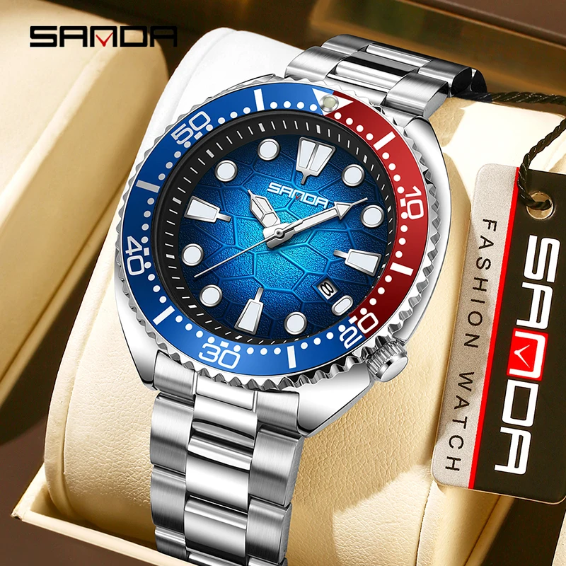 Smartwatch Luxury Watches For Men - SANDA Jam Tangan Kuarsa Pria Fashion