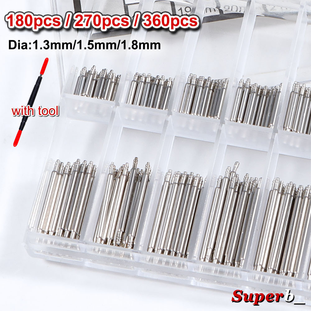 Spring Bar Tool - 360 Buah Dia 1.3Mm/1.5Mm/1.8Mm Batang Pegas