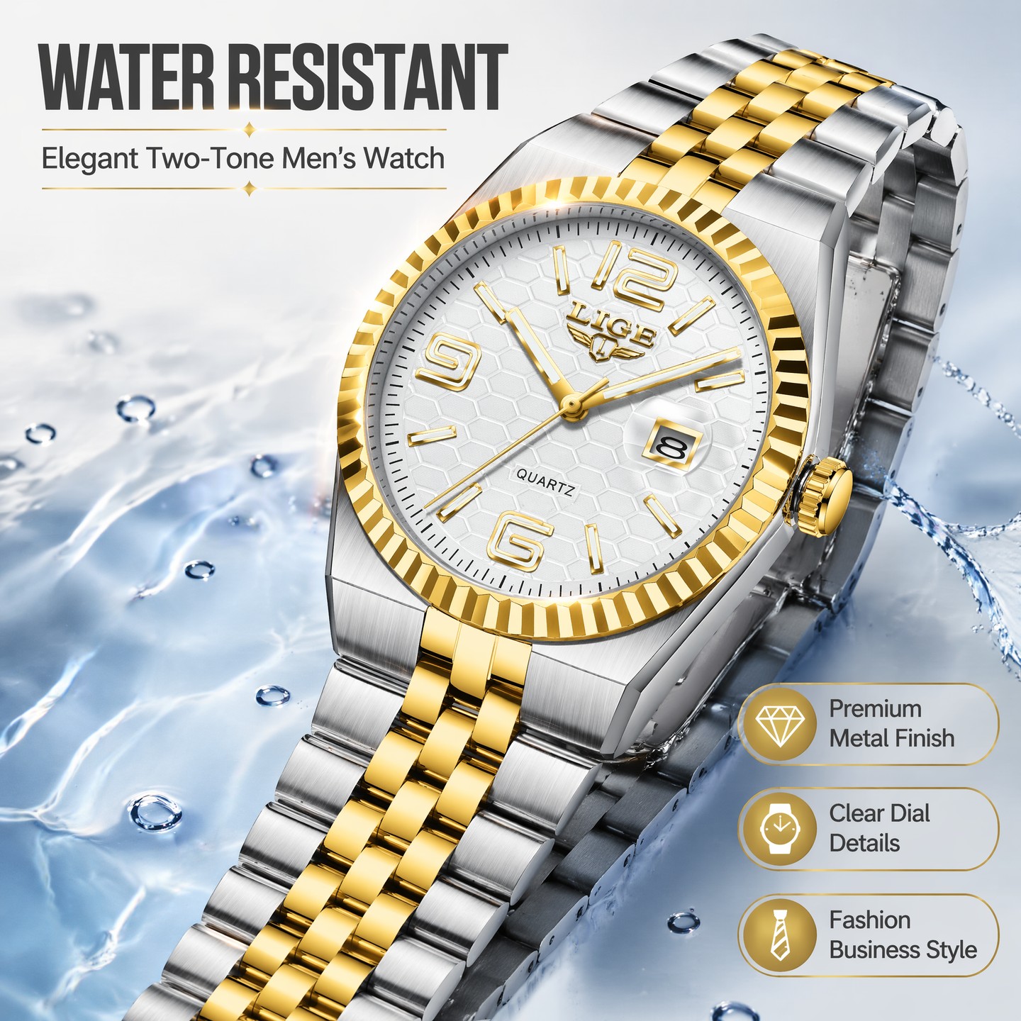 Smartwatch Luxury Watches For Men - Jam Tangan Pria LIGE Fashion Eksklusif