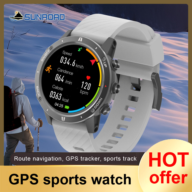 Smartwatch Watches For Men Digital - Sunroad olahraga GPS pria, jam tangan