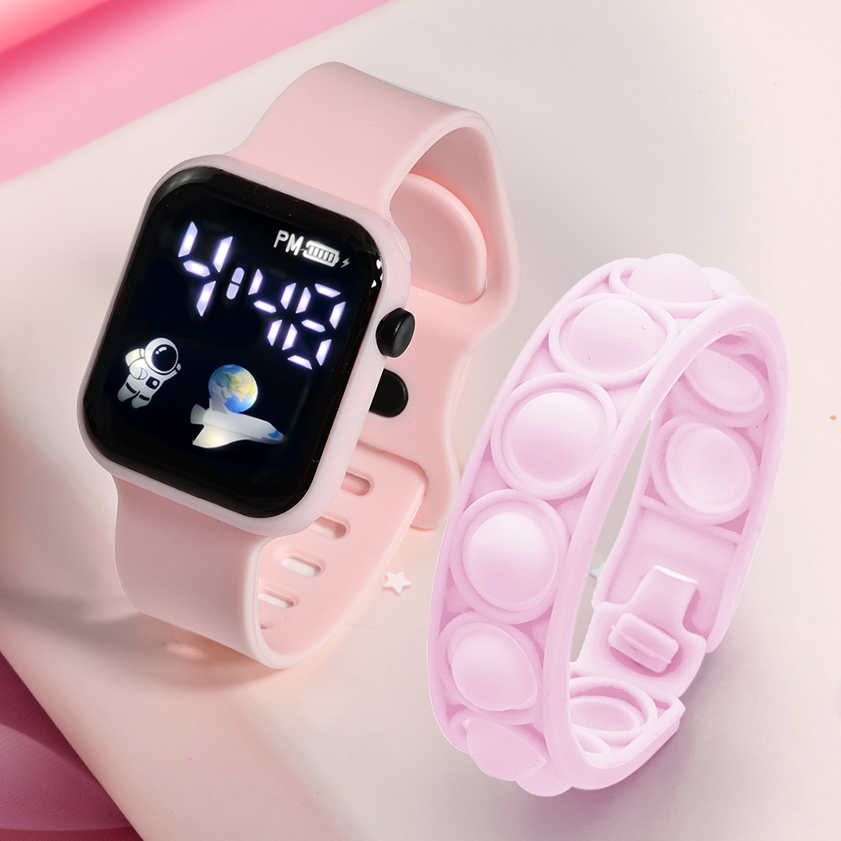 Smartwatch Watches Digital - Jam tangan pintar anak, 2 buah