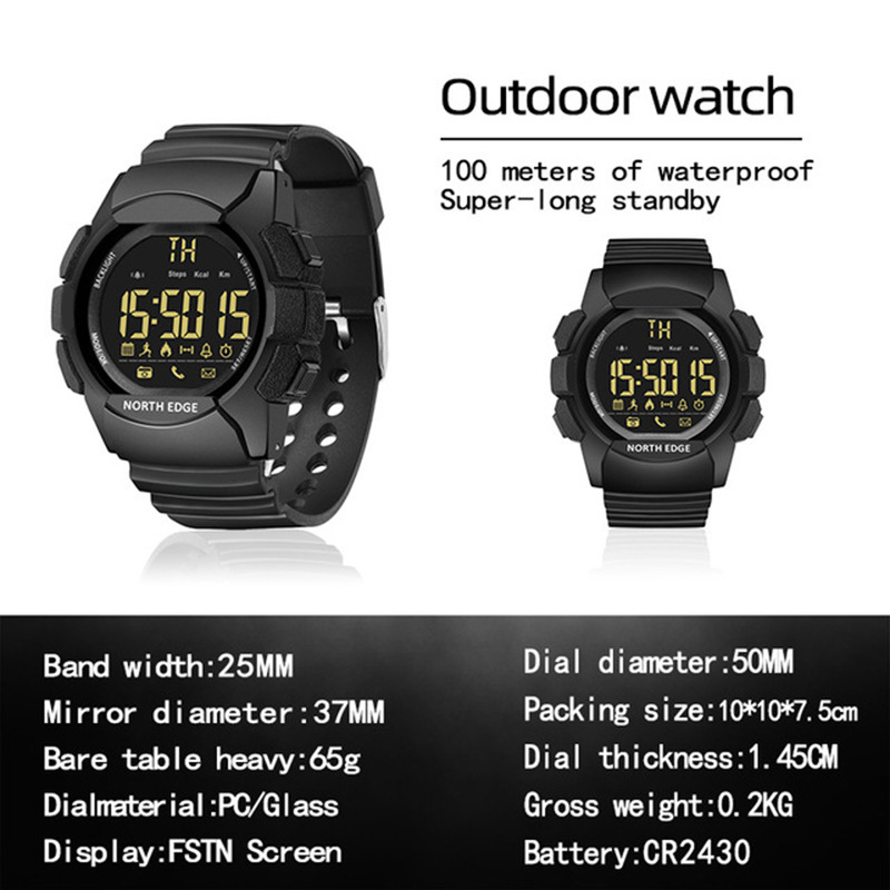 NORTH EDGE AK 100M Jam Tangan  - Smartwatch Watches For Men Digital ulasan dan harga