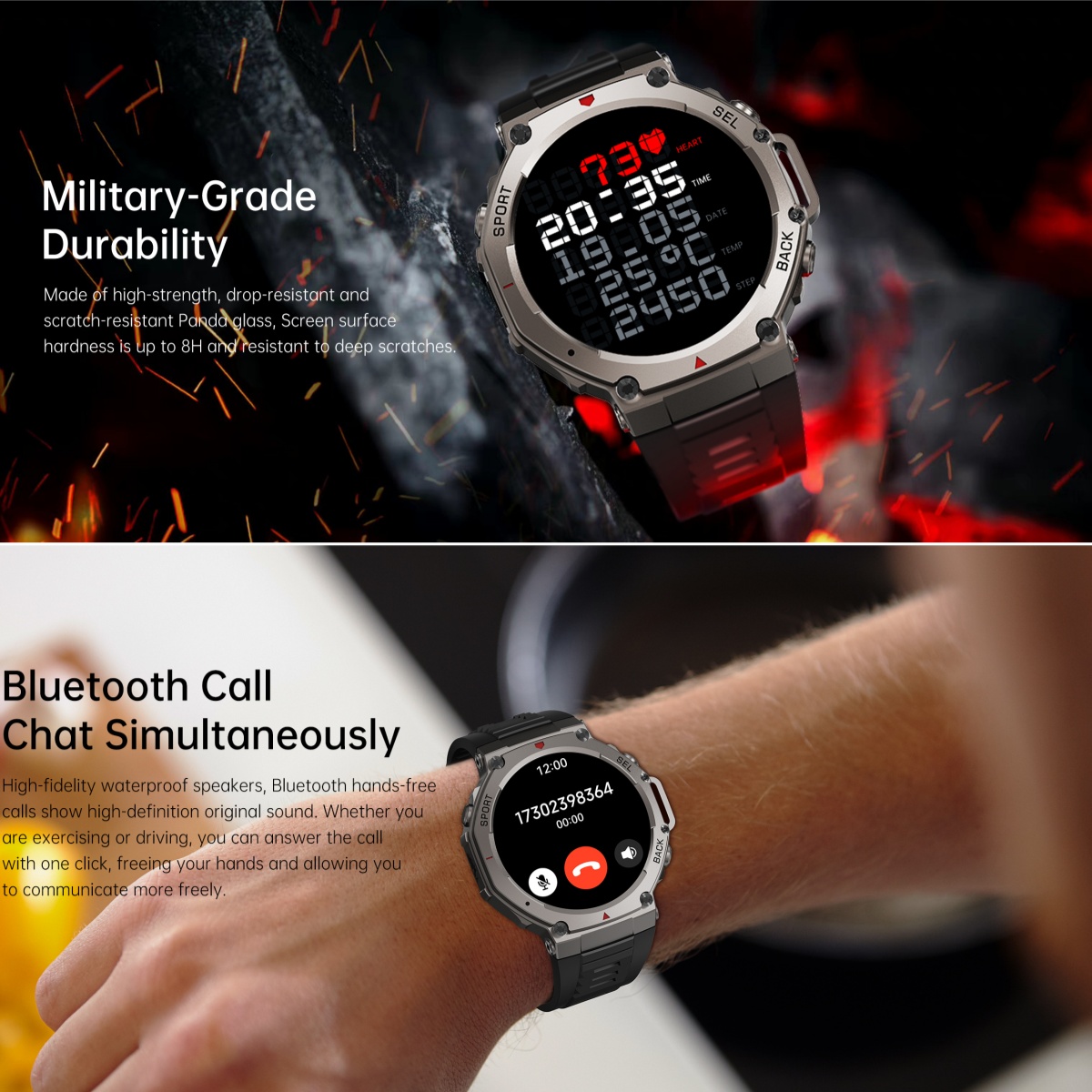Jam tangan pintar militer bawa - Watch Vs Smartwatch ulasan dan harga
