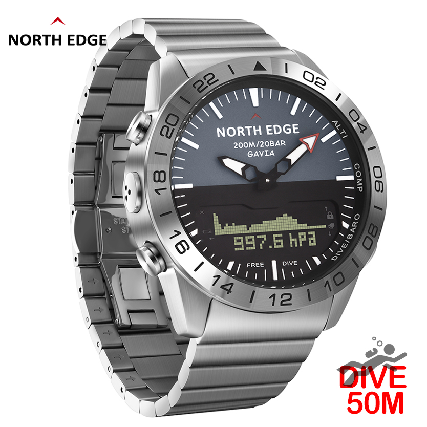 NORTH EDGE Jam Tangan Menyelam - Smartwatch Watches For Men Digital ulasan dan harga