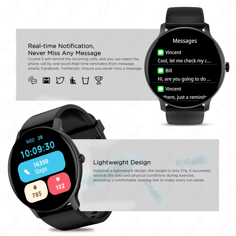 LIGE 2026 Jam Tangan Pintar Wa - Smartwatch Phone Watches ulasan dan harga