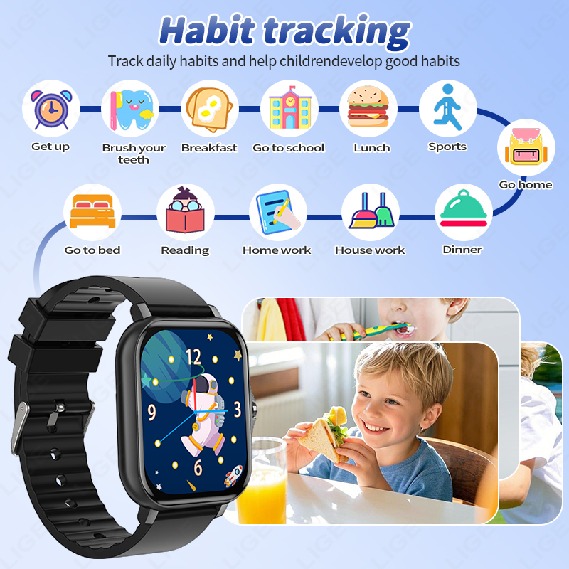 LIGE 2025 Audiobook Jam Tangan - Smartwatch Digital Watches For Kid Boy ulasan dan harga